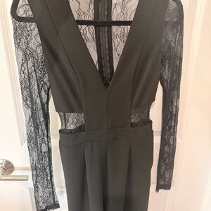 Express Black Lace Jumpsuit